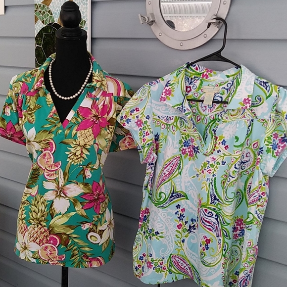 Caribbean Joe Tops - Caribean Joe blouses, comes w both. Size 1X
